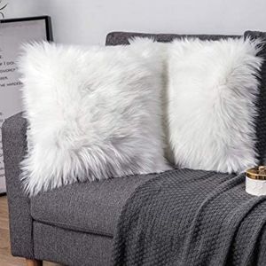 1 Fluffy Soft Square Pillow Covers Luxury